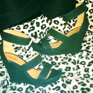 Black ankle sexy wedges